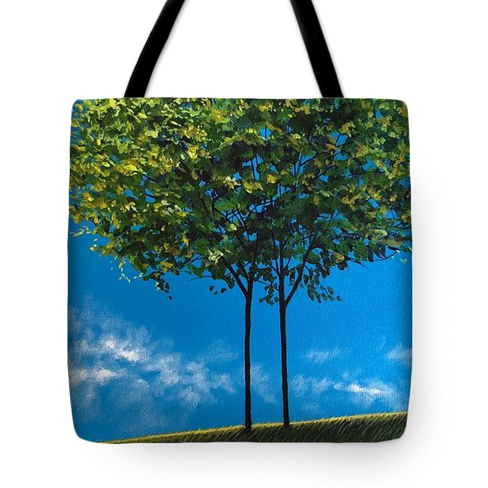 Western Tanager Tote Bag featuring the painting Light And Song by Hunter Jay