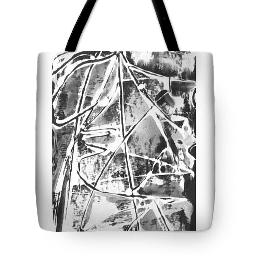 Large Scale Mono Print 2017 Tote Bag featuring the painting Light by Carol Rashawnna Williams