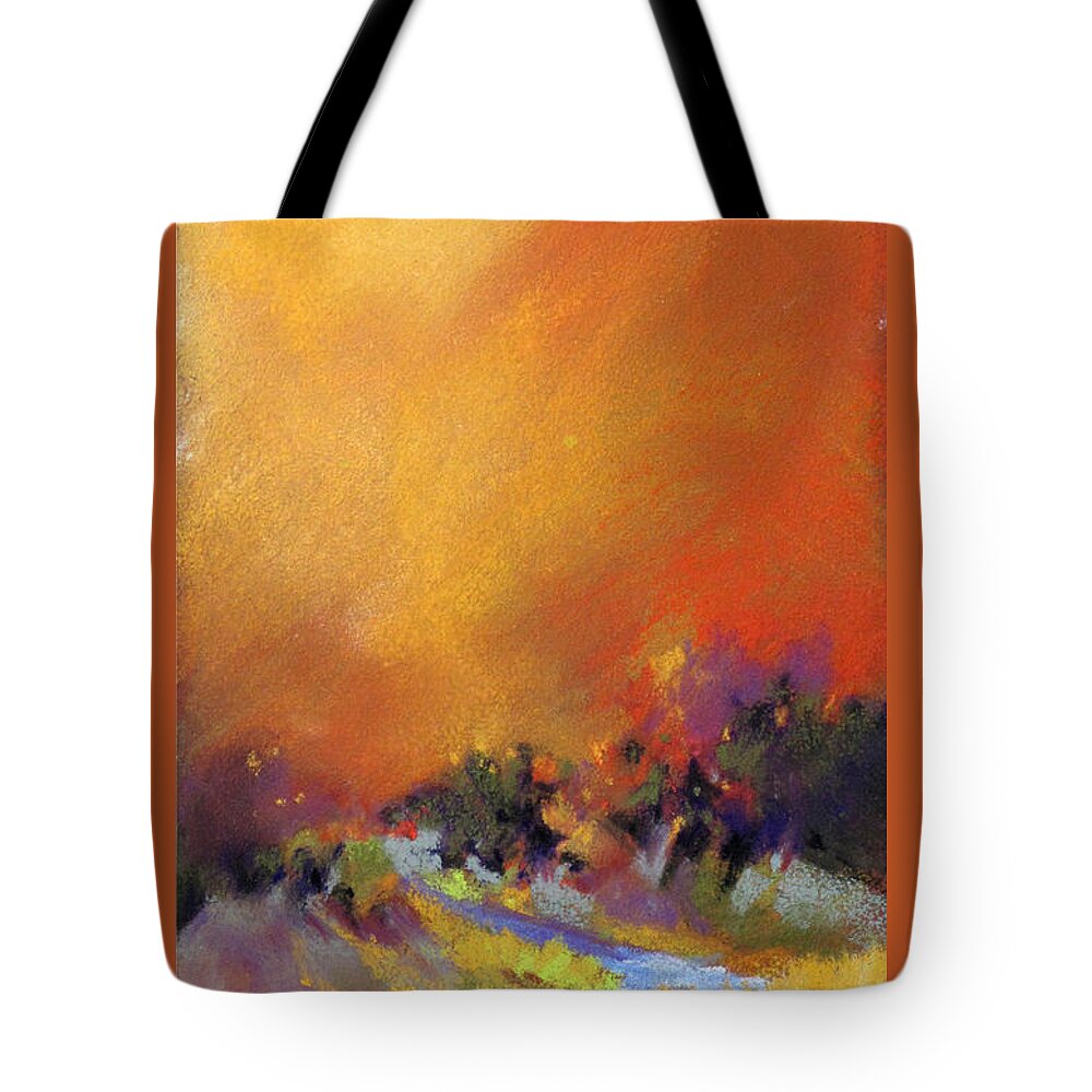 Lanscape Tote Bag featuring the painting Light Dance by Rae Andrews