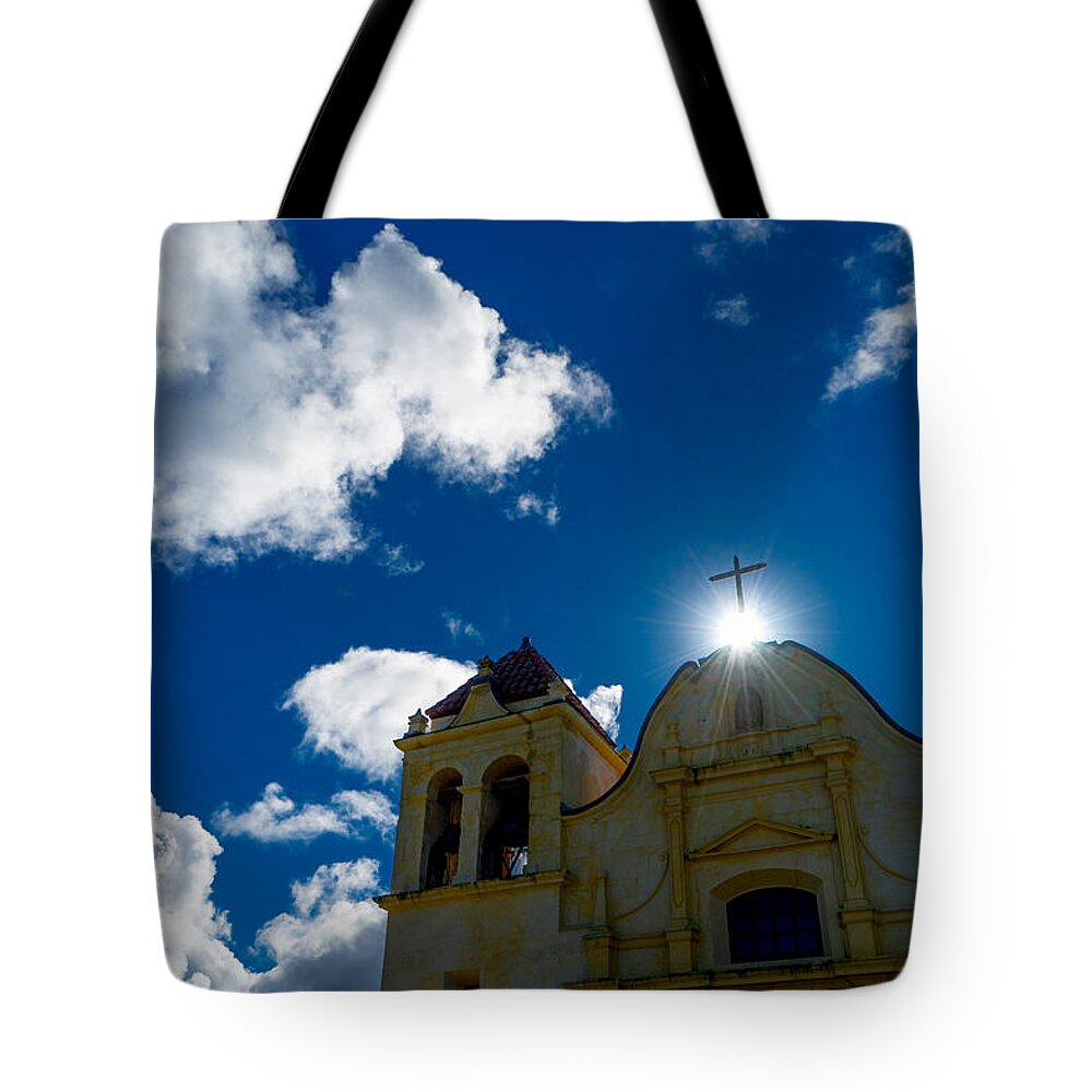 Spiritual Tote Bag featuring the photograph Light From Above by Derek Dean