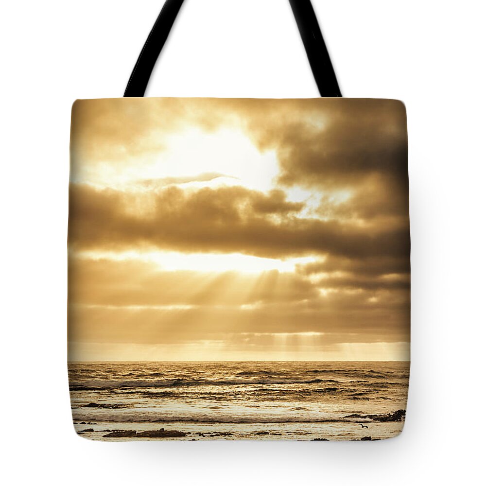 Beach Tote Bag featuring the photograph Light of dusk by Jorgo Photography
