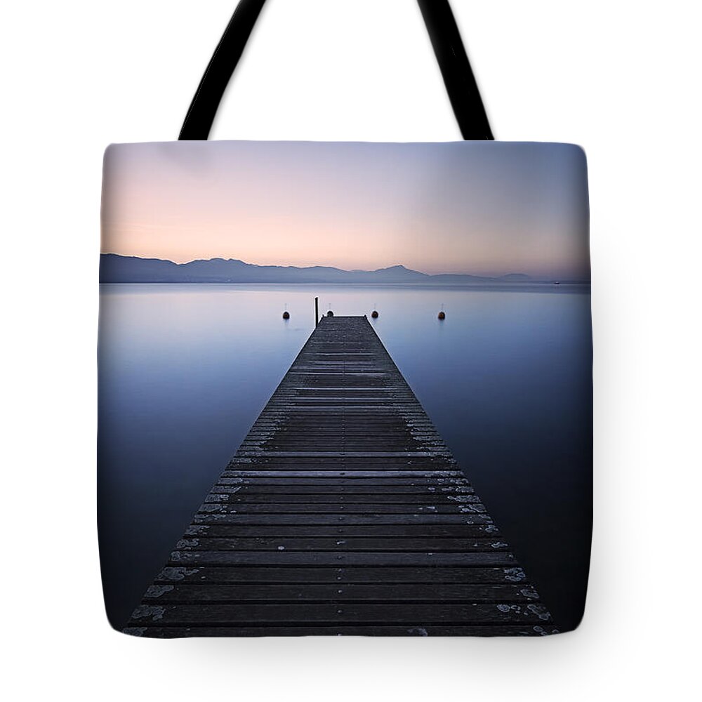 Pier Tote Bag featuring the photograph Light of Hope by Dominique Dubied