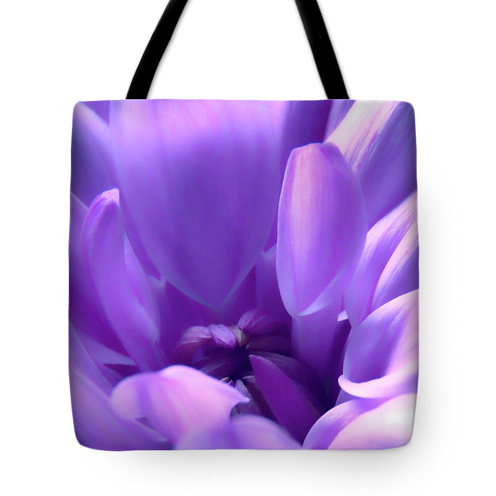 Macro Tote Bag featuring the photograph Light Purple Beauty by Johanna Hurmerinta
