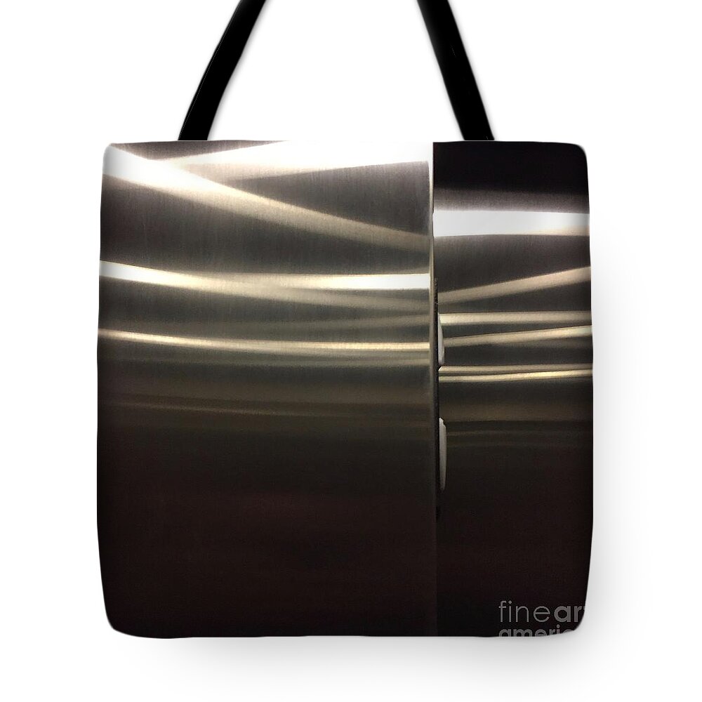 Reflected Light Patterns Contrast Tote Bag featuring the photograph Light Series 1-5 by J Doyne Miller