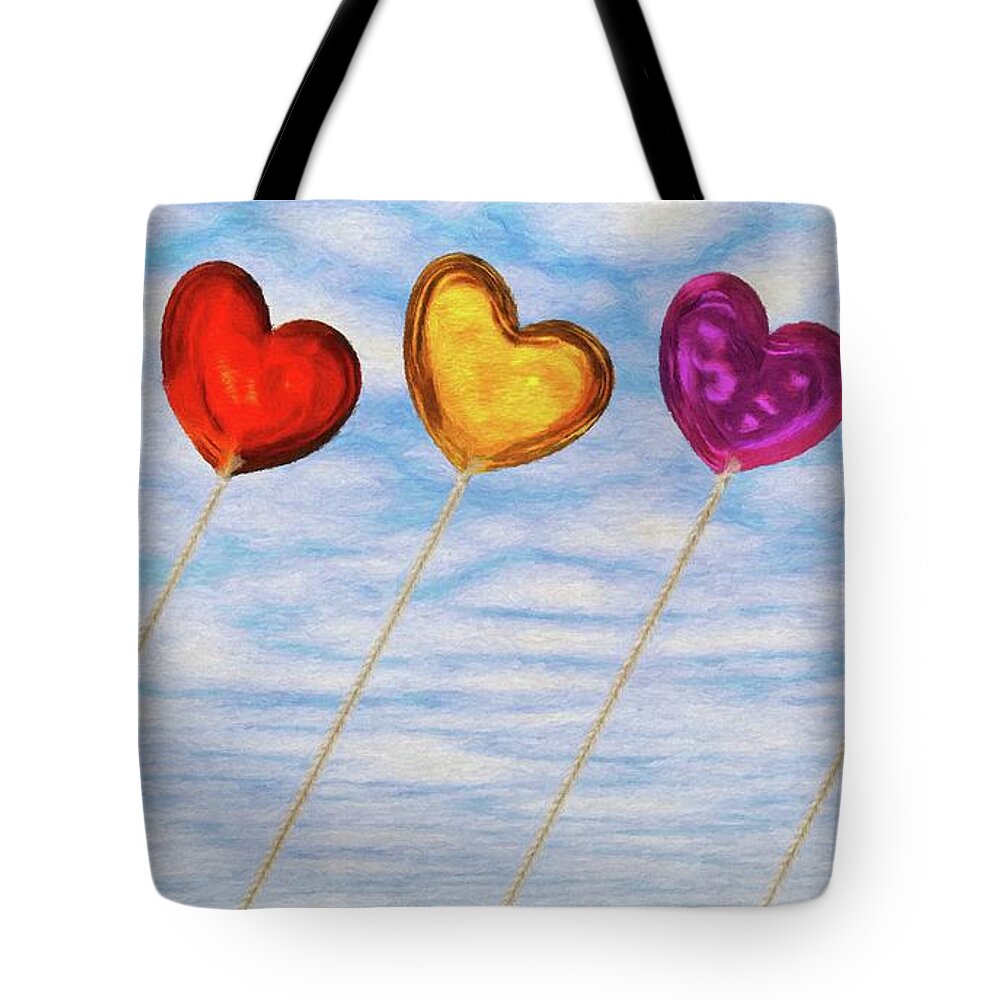 Balloon Tote Bag featuring the painting Lighter than Air by Jeffrey Kolker