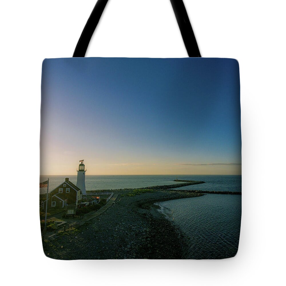 Lighthouse Tote Bag featuring the photograph Lighthouse point by William Bretton