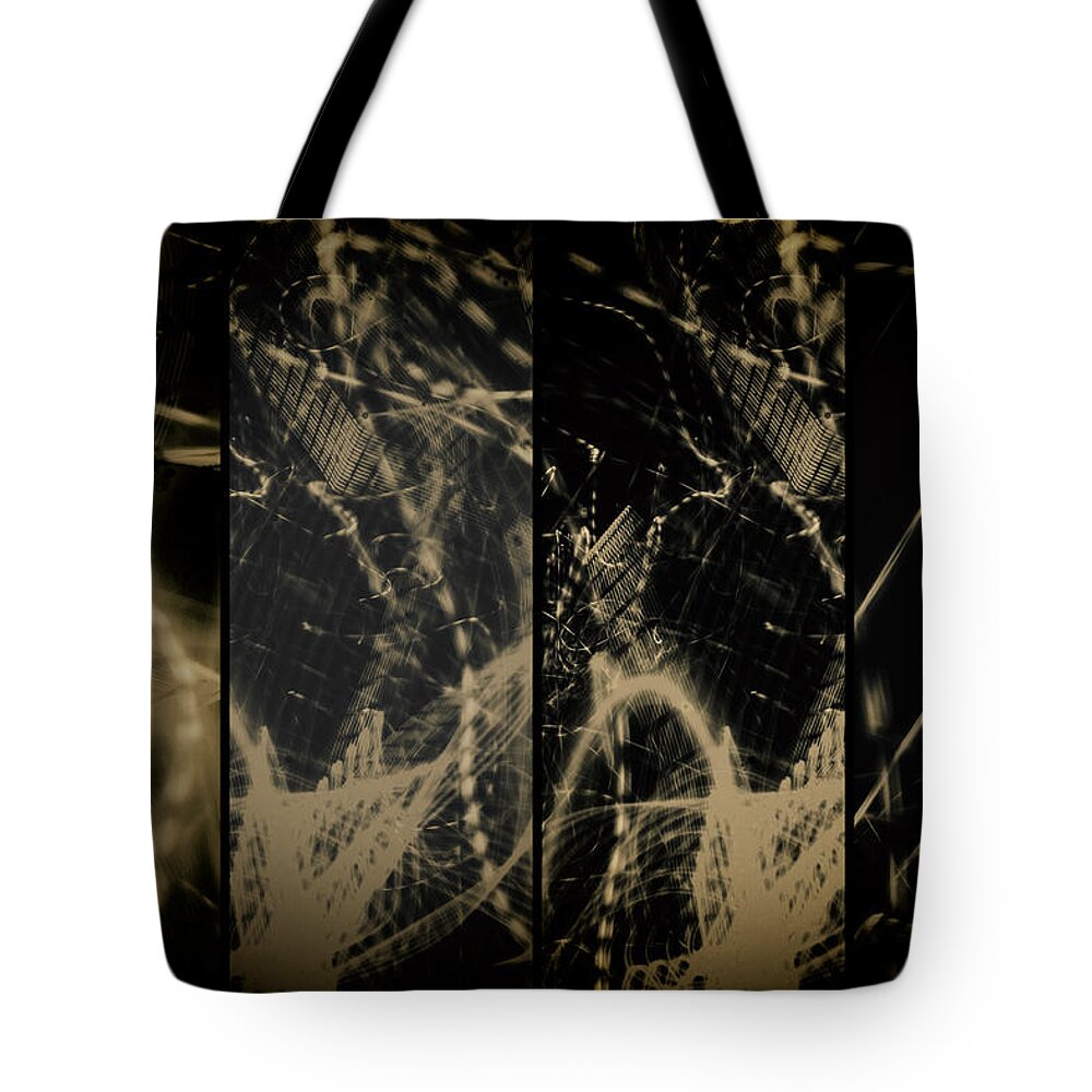 Prints And Posters Tote Bag featuring the photograph Lightpainting Quads Art Print Photograph 4 by John Williams