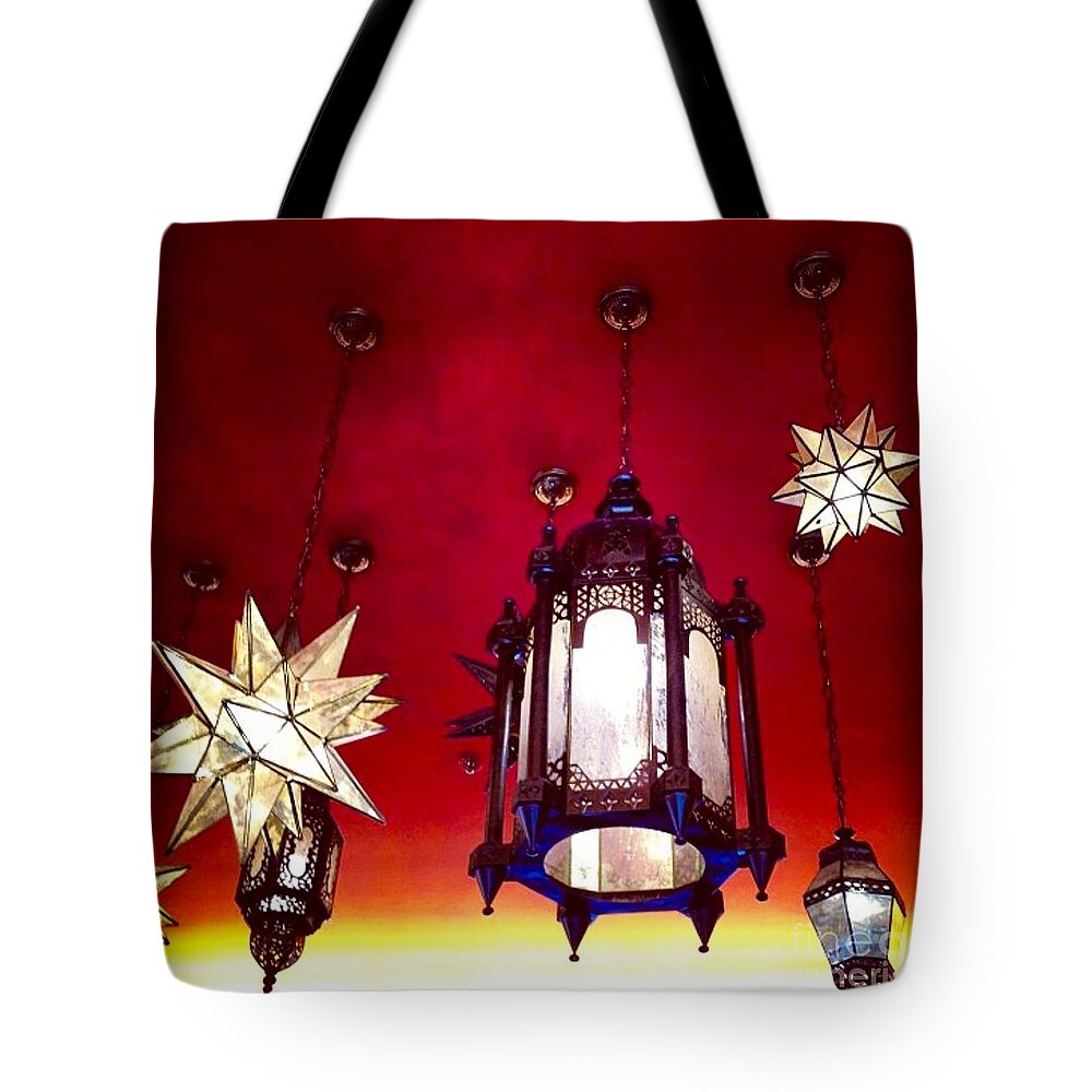 Lights Tote Bag featuring the photograph Lights by Denise Railey