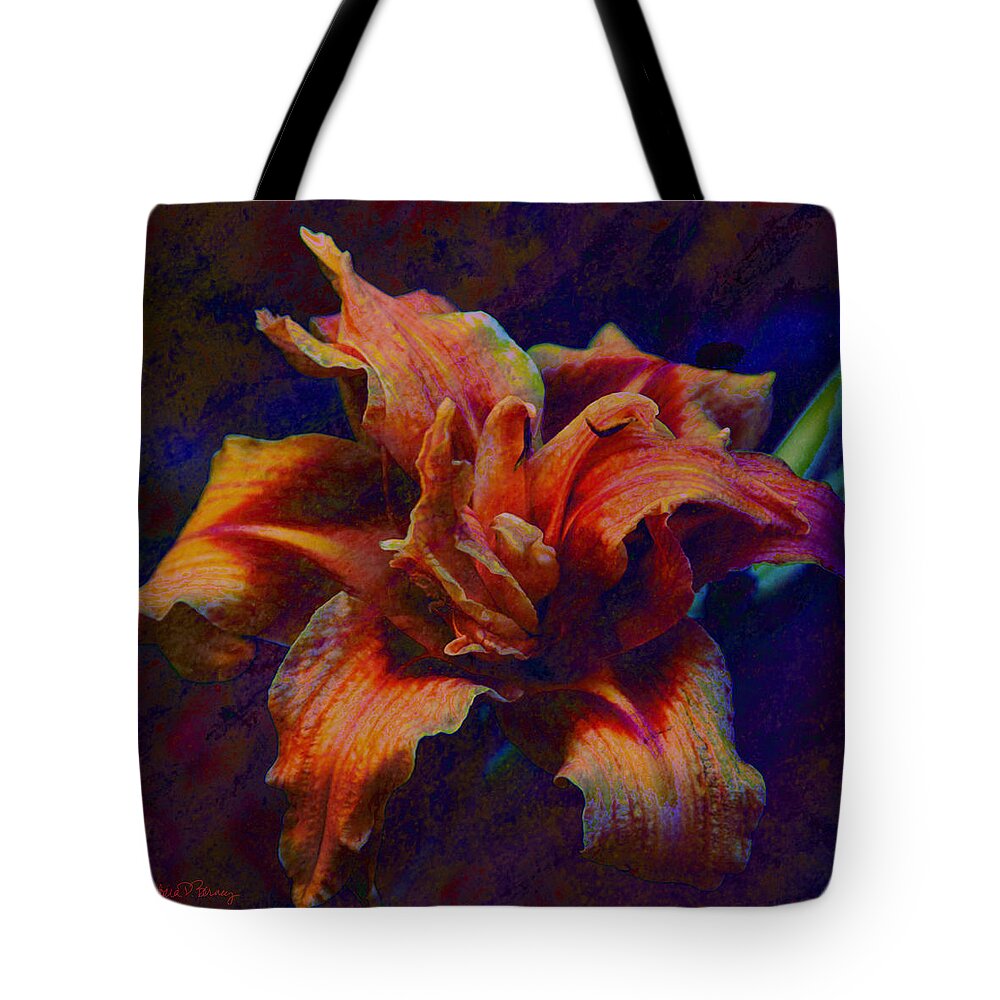 Lily Tote Bag featuring the digital art Lily by Barbara Berney