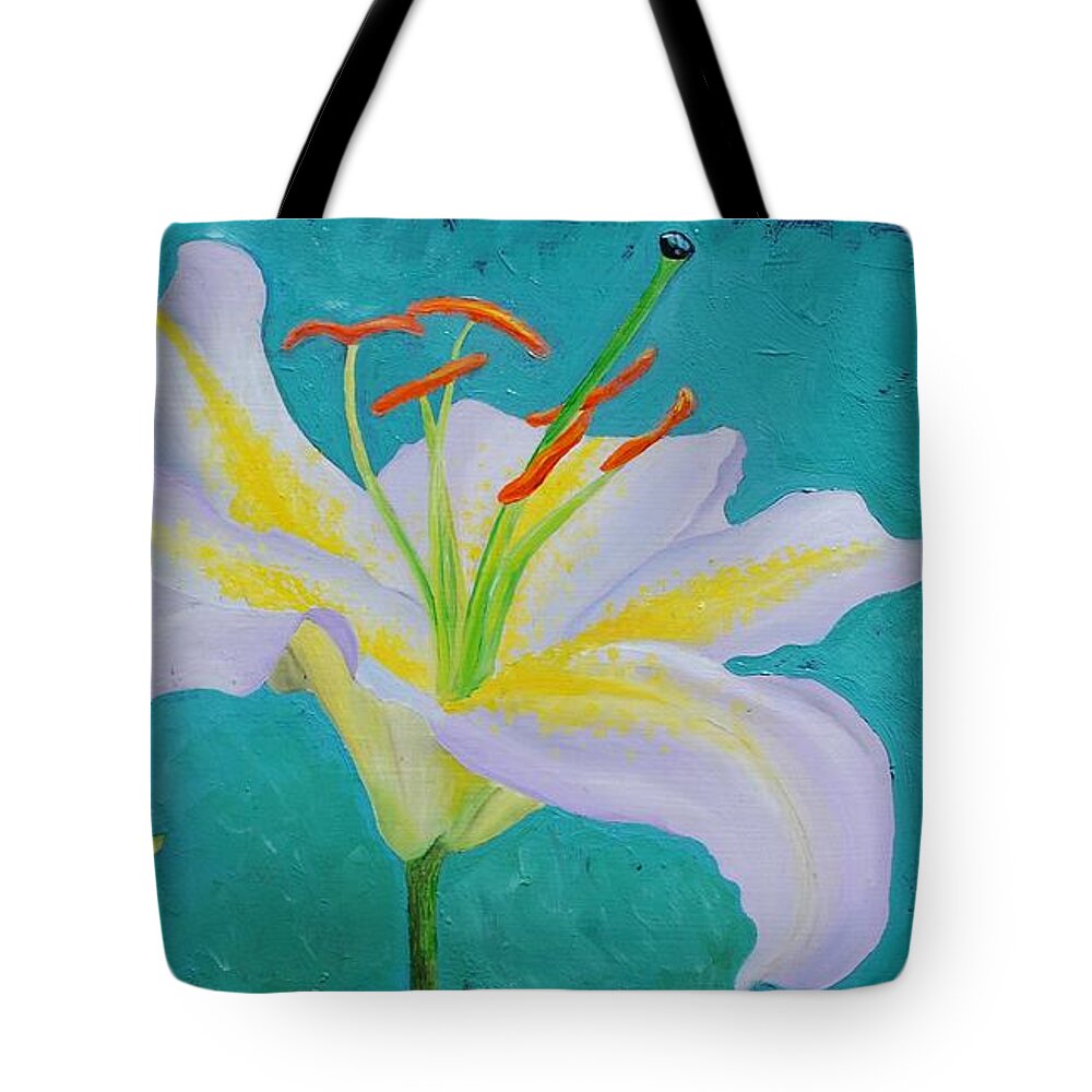 Lily Tote Bag featuring the painting Lily by Emily Page