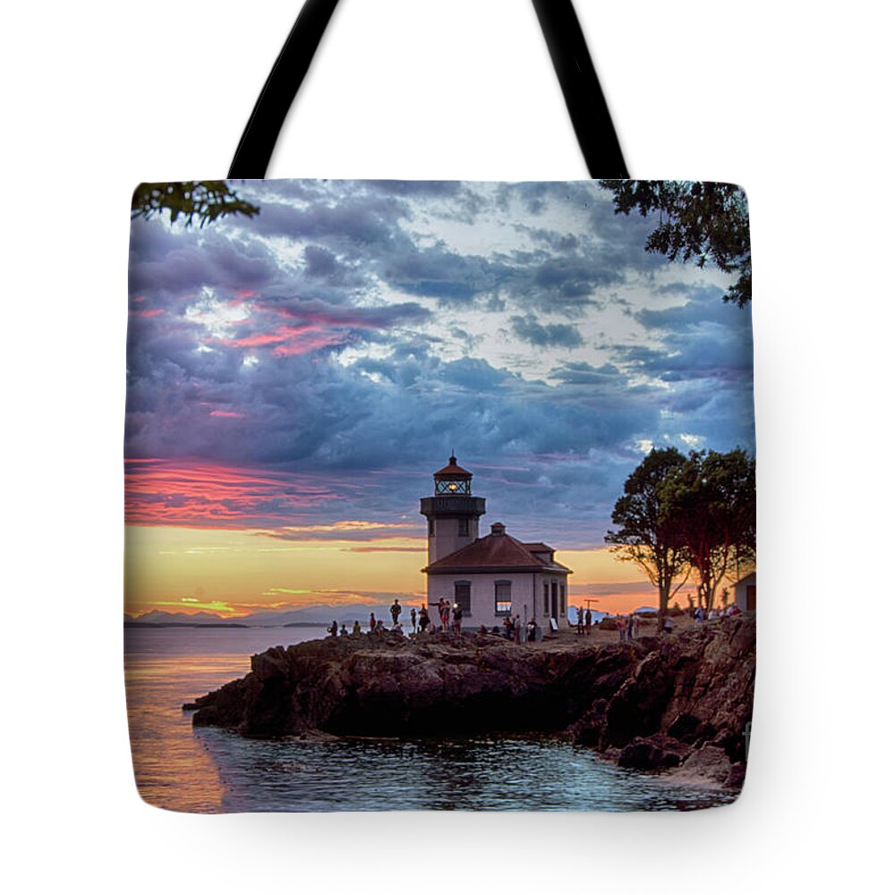 Lighthouse Tote Bag featuring the photograph Lime Kiln Lighthouse by John Greco