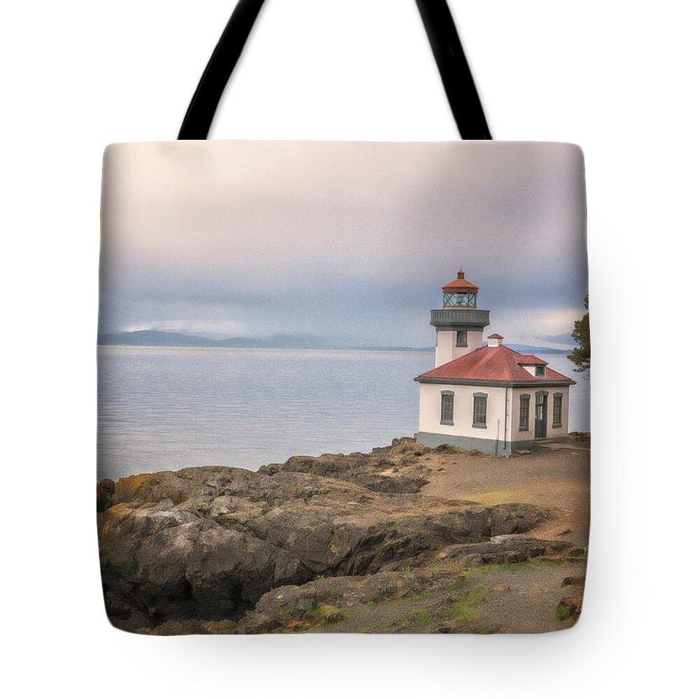 Oregon Coast Tote Bag featuring the photograph Lime Kiln Point Lighthouse by Tom Singleton