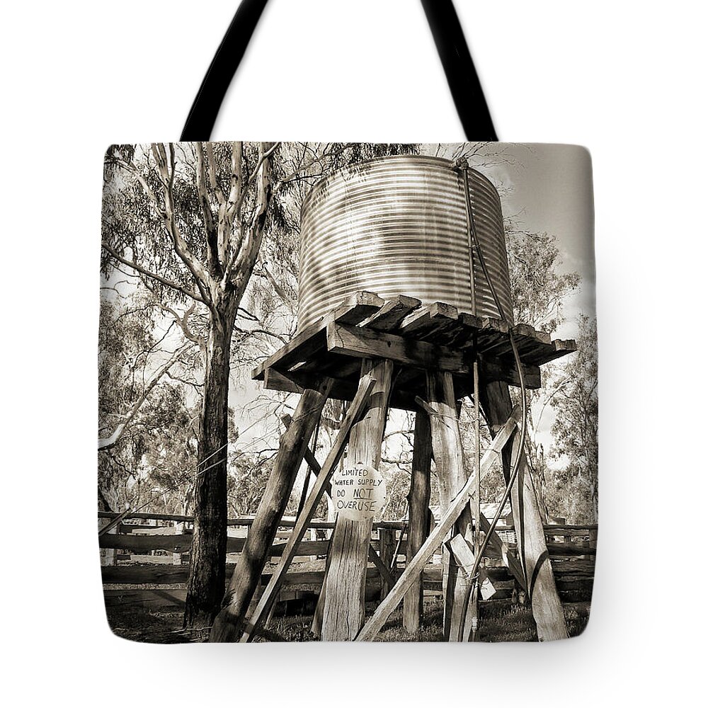 Barmah Tote Bag featuring the photograph Limited Water Supply by Linda Lees