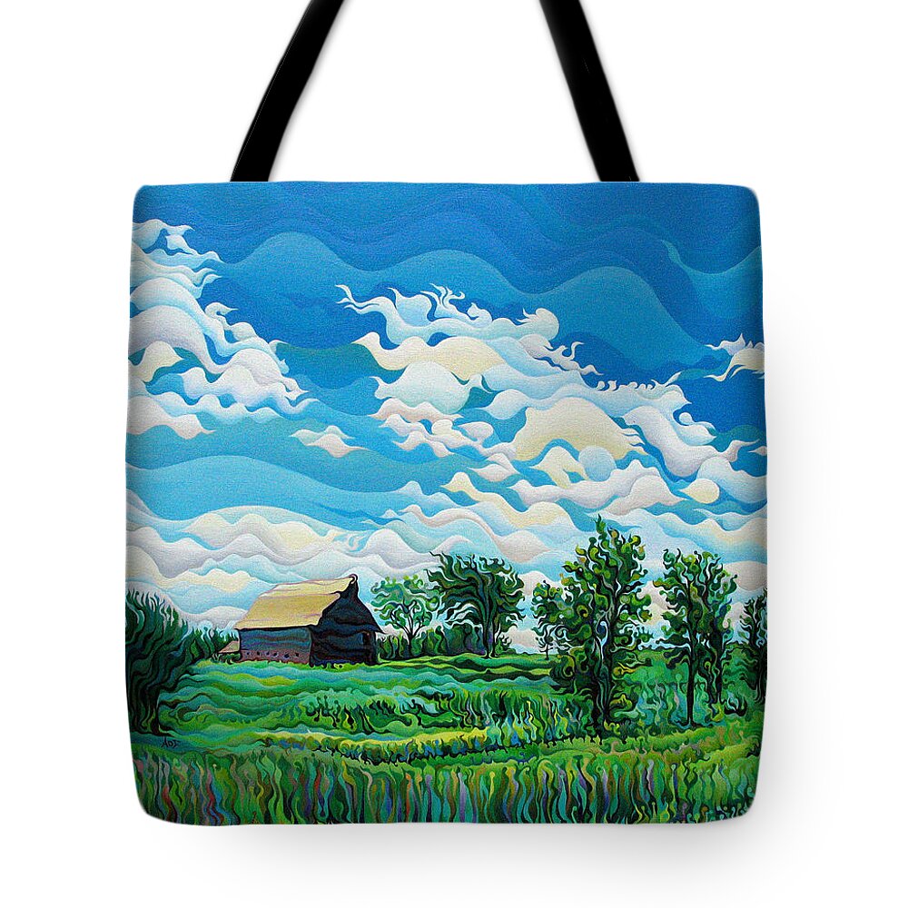 Field Tote Bag featuring the painting Limitless Afternoon Dreams by Amy Ferrari