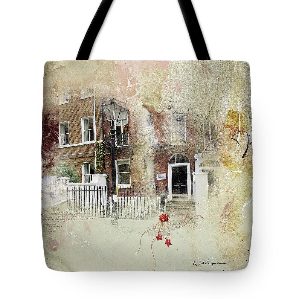 London Tote Bag featuring the digital art Lincoln's Inn Fields I by Nicky Jameson