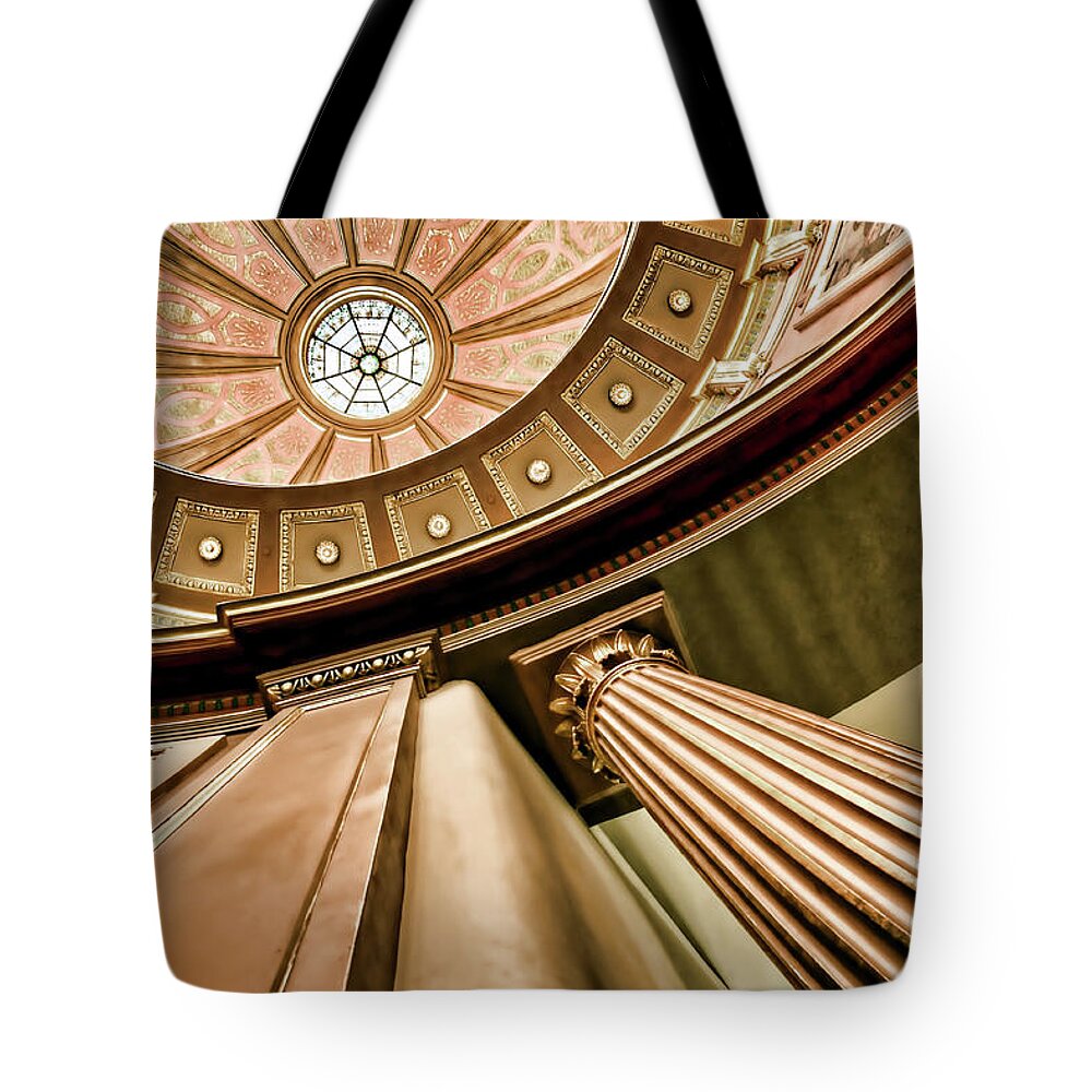 Montgomery Tote Bag featuring the photograph Lines and Curves by Nikolyn McDonald