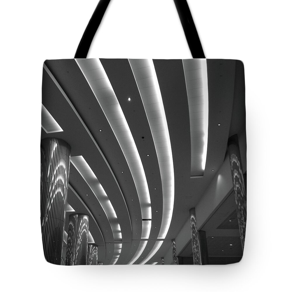 Lines Tote Bag featuring the photograph Lines and Lights by Aashish Vaidya