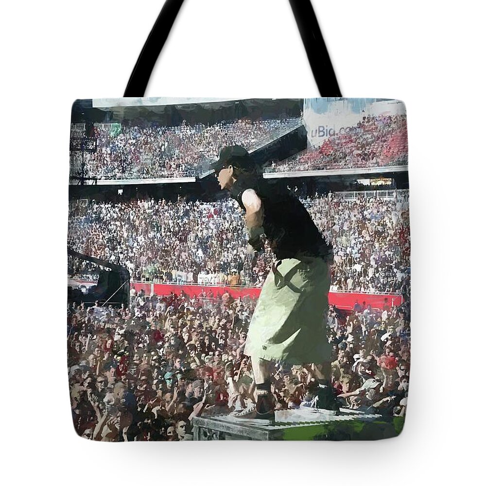 heldig Eastern mus Linkin Park Chester Bennington Painting Tote Bag by Concert Photos - Pixels
