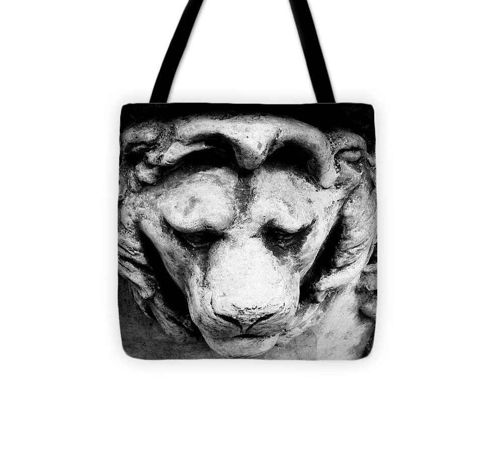 Lion Tote Bag featuring the photograph Lion by Dark Whimsy
