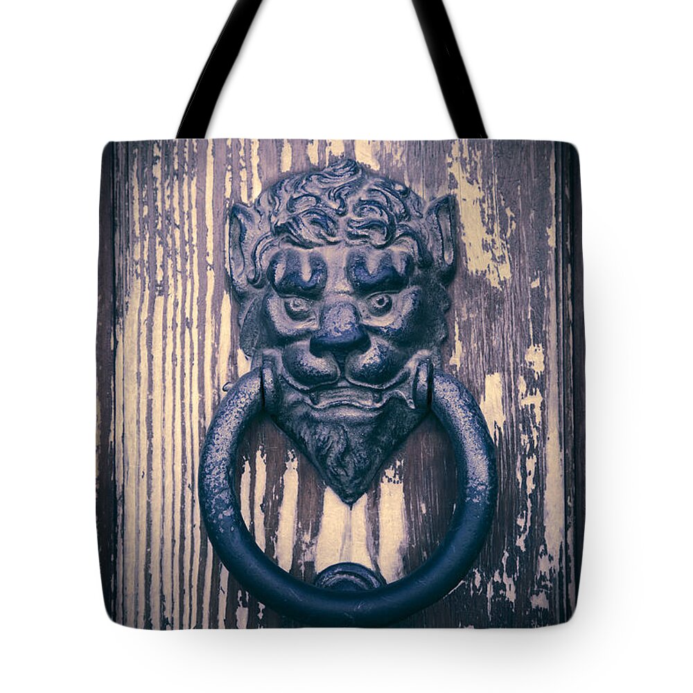 Bronze Tote Bag featuring the photograph Lionhead by Maria Heyens