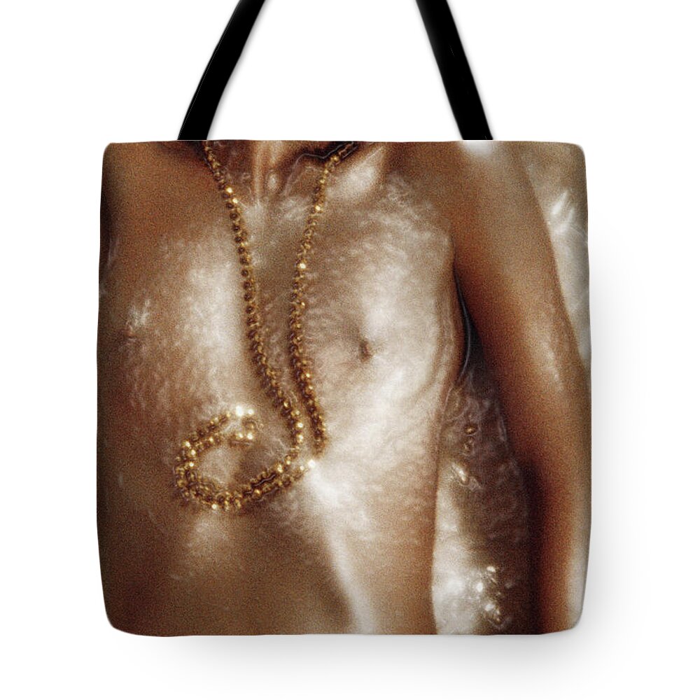 Nude Tote Bag featuring the photograph Liquid Gold by Herman Robert