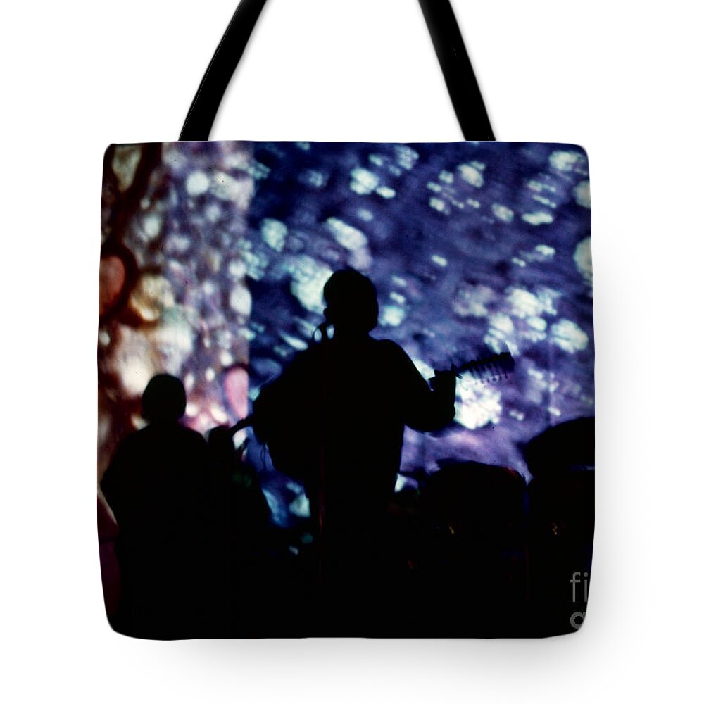 Psychedelic Tote Bag featuring the photograph Liquid Light Show 1968 by The Harrington Collection
