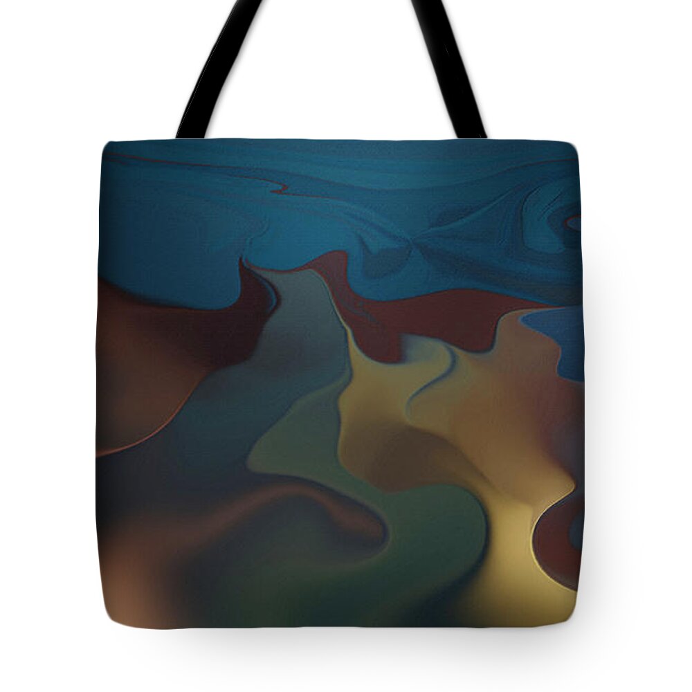 Liquid Tote Bag featuring the digital art Liquid Mind by Leo Symon