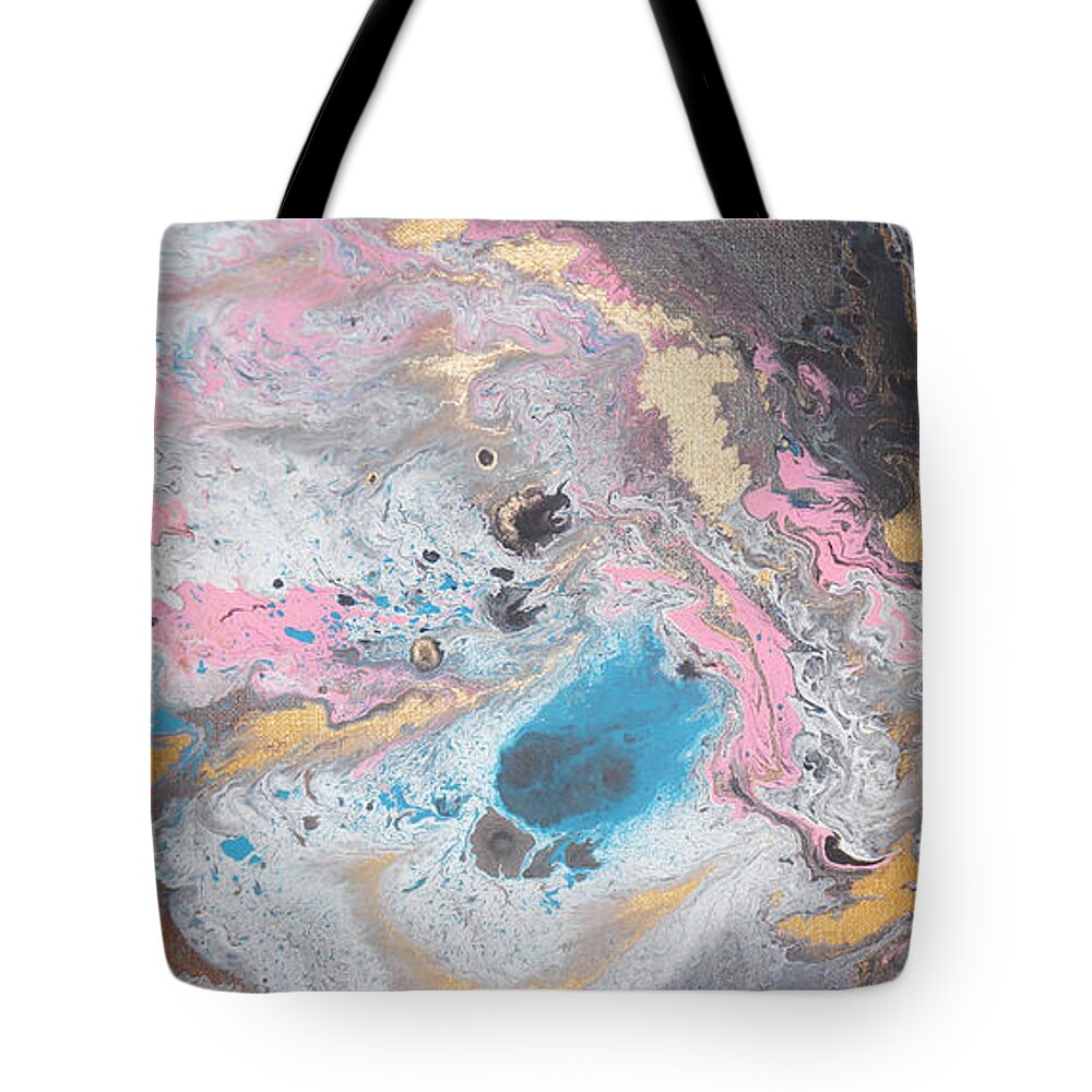 Liquid Nebula No 2 By I Asar Tote Bag featuring the painting Liquid Nebula No 2 by Celestial Images