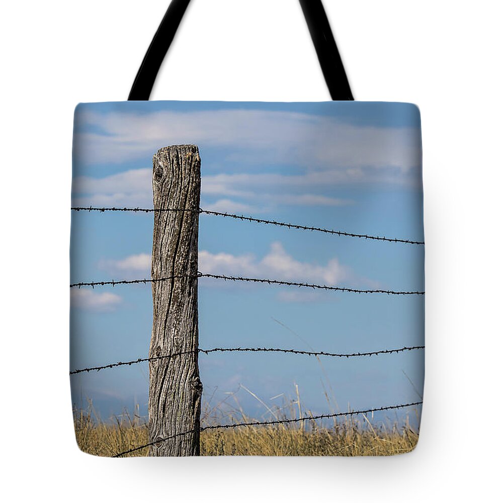 Fenceline Tote Bag featuring the photograph Listen to the Music by Jim Garrison
