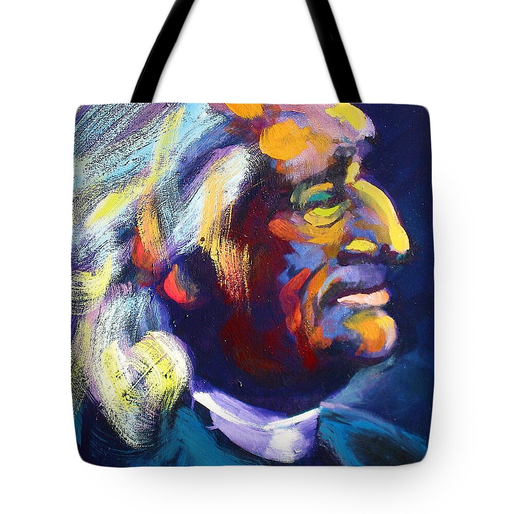 Painting Tote Bag featuring the painting Liszt by Les Leffingwell