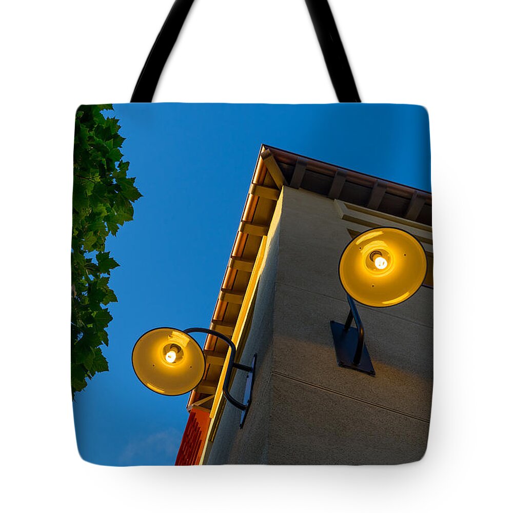 Lamps Tote Bag featuring the photograph Lit Up by Derek Dean