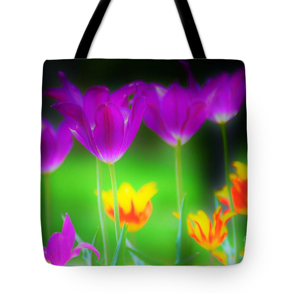 Flowers Tote Bag featuring the photograph Lite from Below by Merle Grenz
