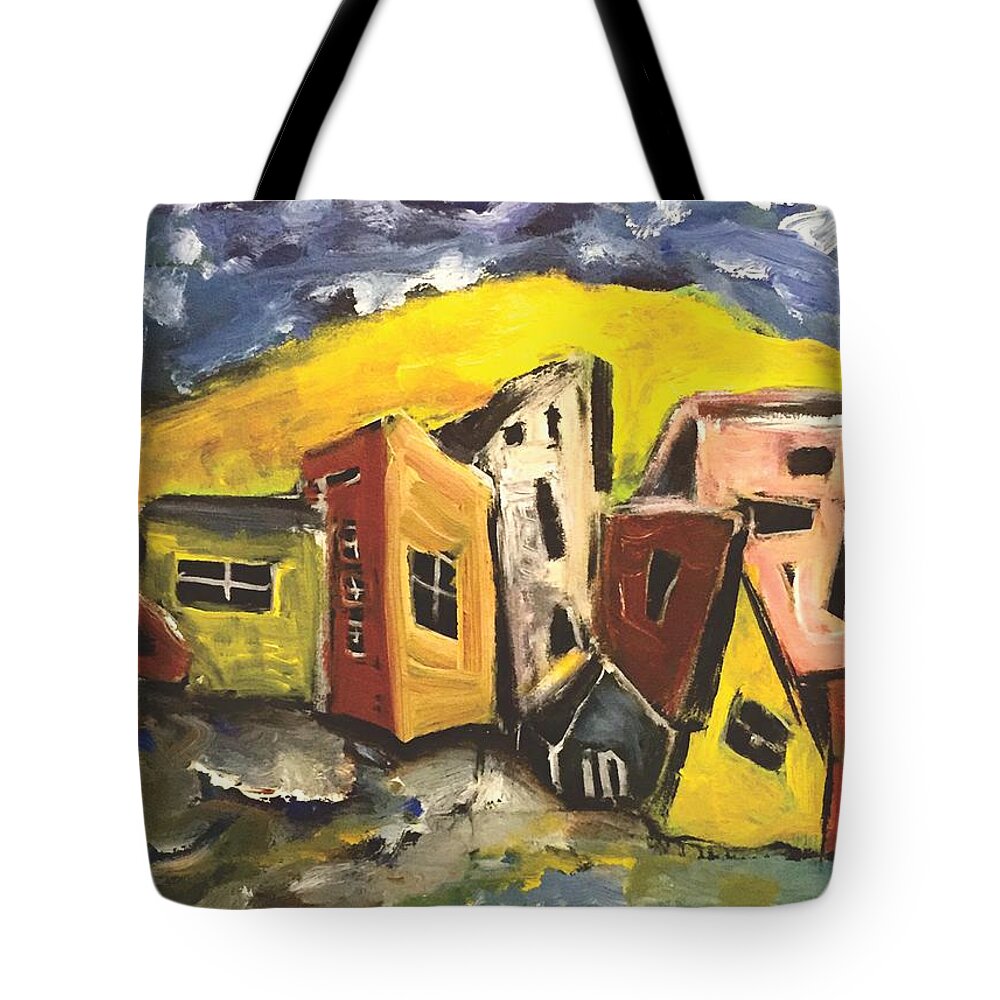 Sky Tote Bag featuring the painting Little Change in the weather by Dennis Ellman