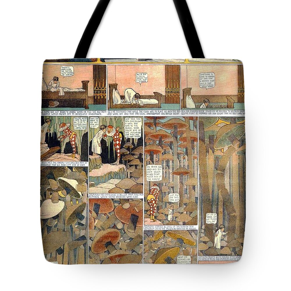 Little Nemo Tote Bag featuring the painting Little Nemo in Slumberland 1905 Page1 by Vintage Collectables