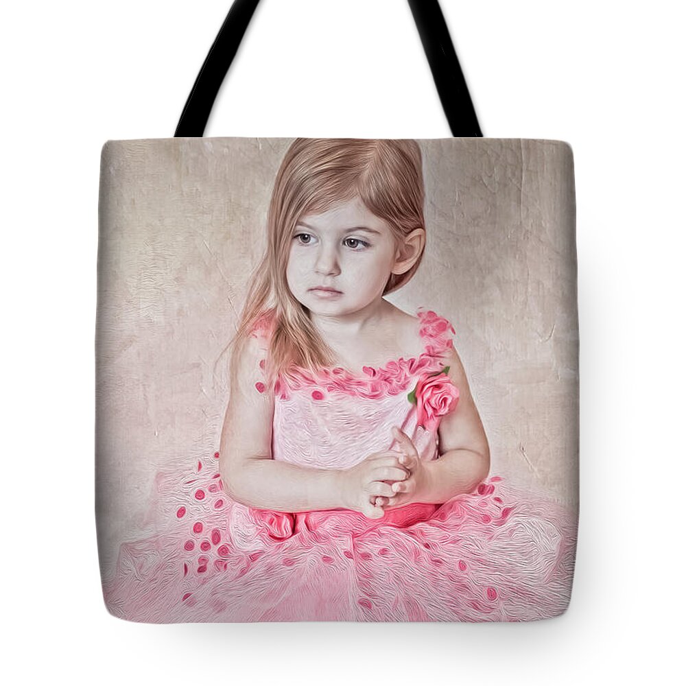 Girl Tote Bag featuring the photograph Little Princess by Elvira Pinkhas