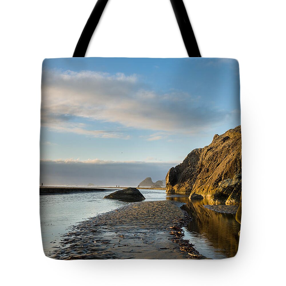 Little River Tote Bag featuring the photograph Little River to the Sea by Greg Nyquist