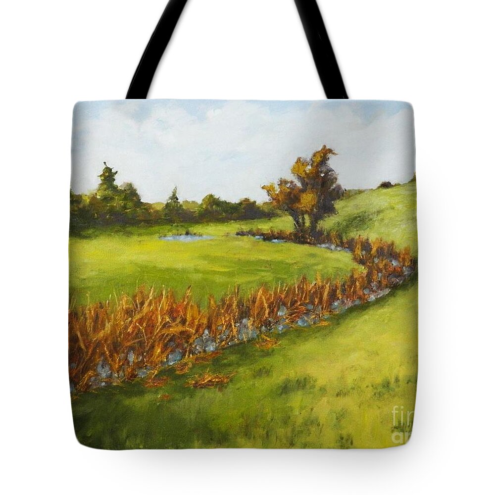 Arroyo Tote Bag featuring the painting Little Stream by William Reed