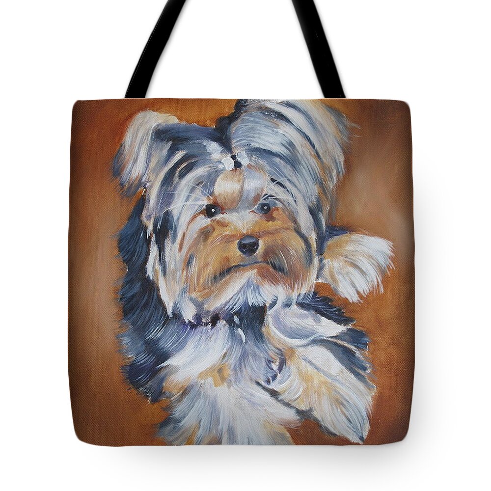 Pets Tote Bag featuring the painting Little Zoey by Kathie Camara
