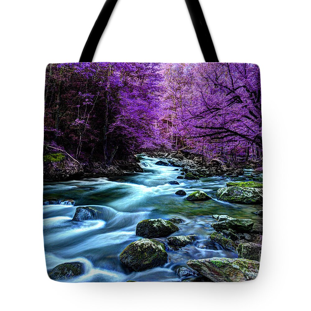 River Scene Tote Bag featuring the photograph Living In Yesterday's Dream by Michael Eingle