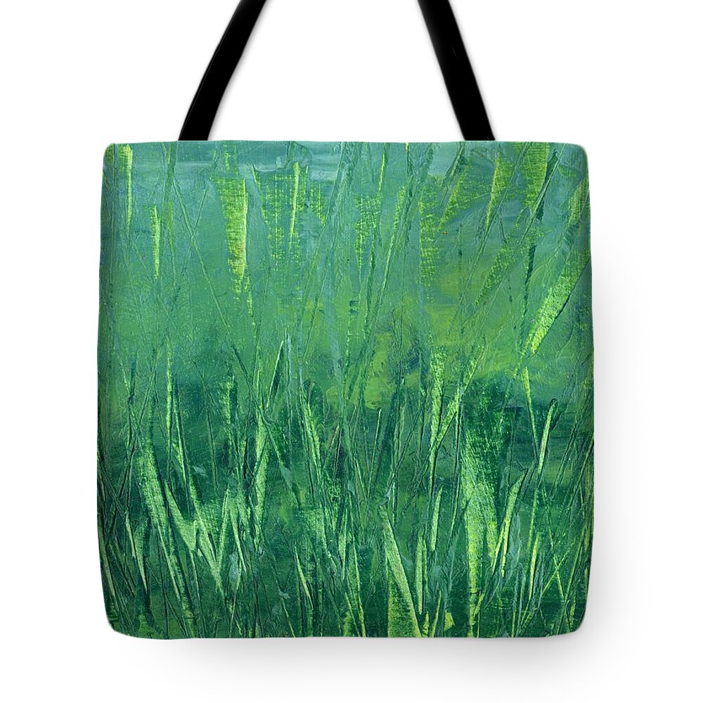 Oil Tote Bag featuring the painting Living by Marcy Brennan