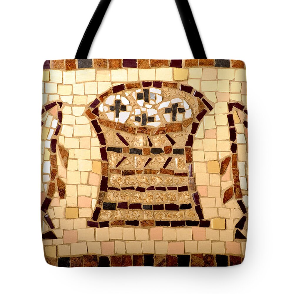 Mosaic Photo Tote Bag featuring the photograph Loaves and Fishes Mosaic by Lou Ann Bagnall