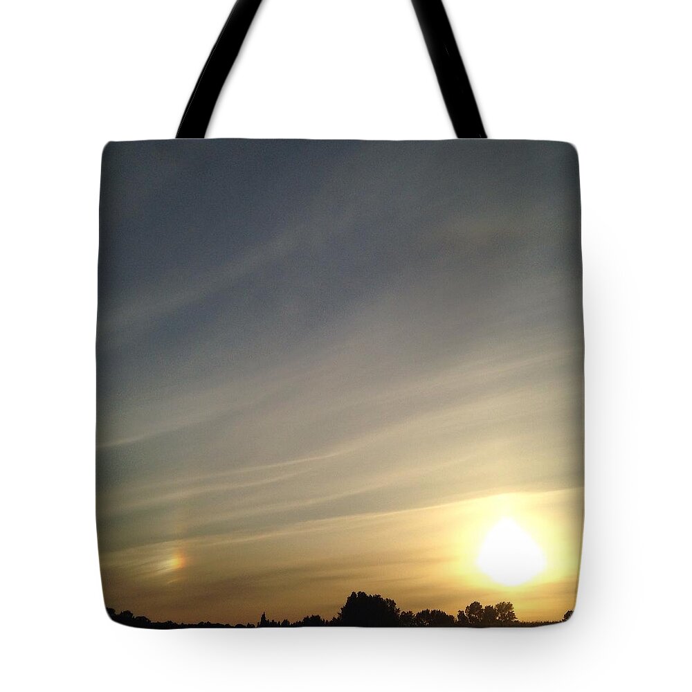 Tree Tote Bag featuring the photograph Lobbing Rainbows Into The Sun by Chris Dunn