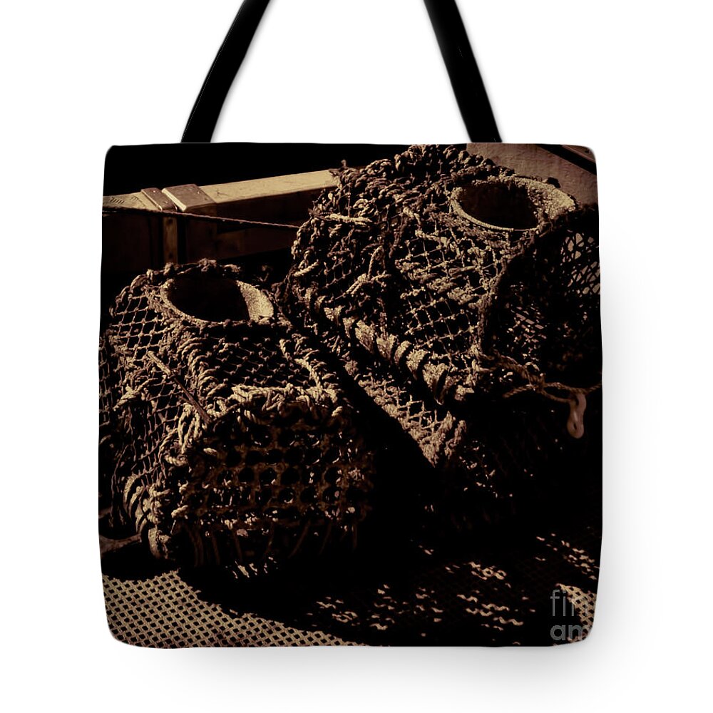 Weymouth Tote Bag featuring the photograph Lobster and Crab Pots by Stephen Melia