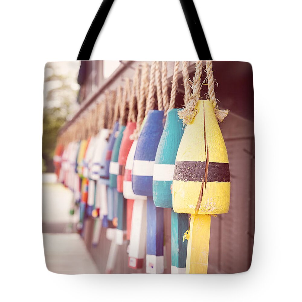 Lobster Tote Bag featuring the photograph Lobster floats by Jane Rix