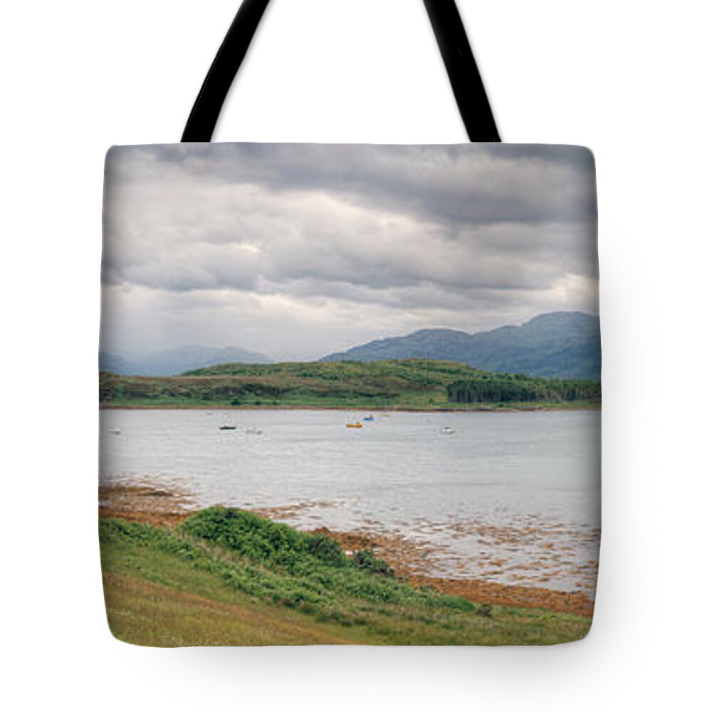 Loch Tote Bag featuring the photograph Loch Hourn and the Isle of Skye by Ray Devlin