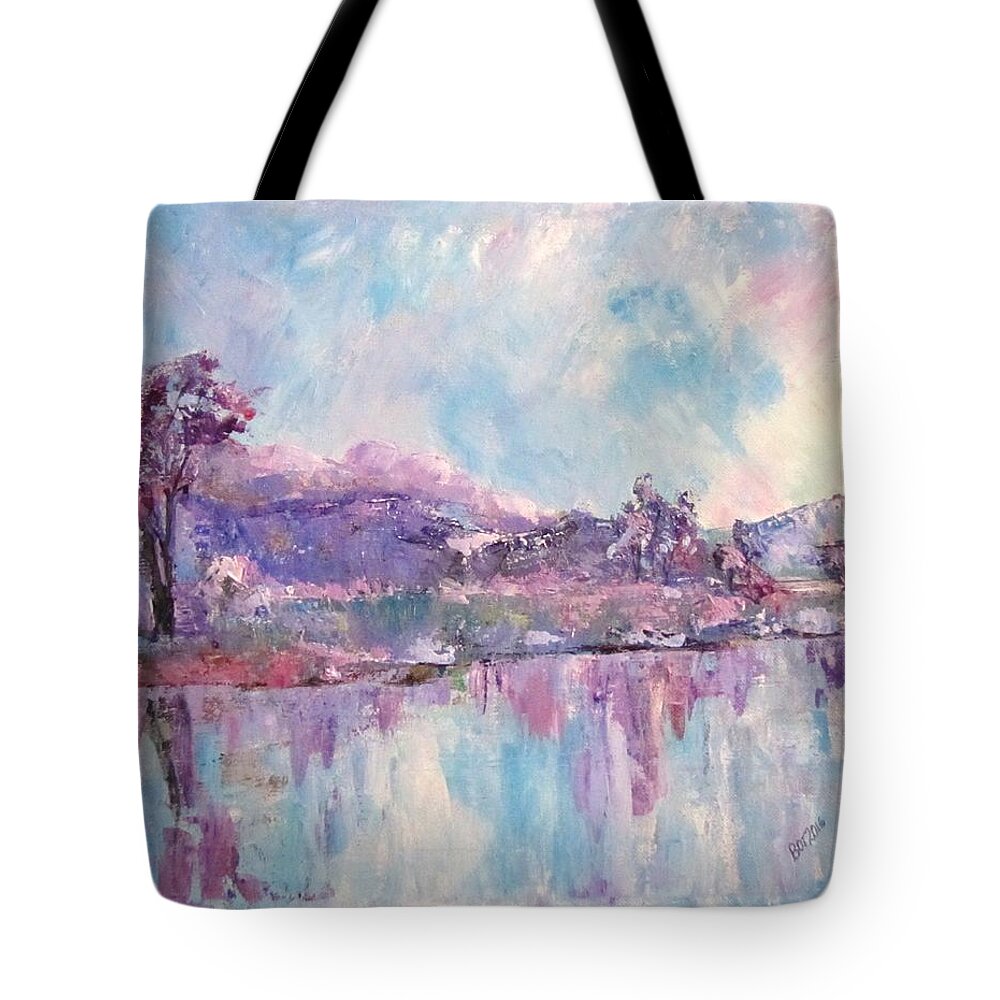 Lake Tote Bag featuring the painting Loch Tummell by Barbara O'Toole