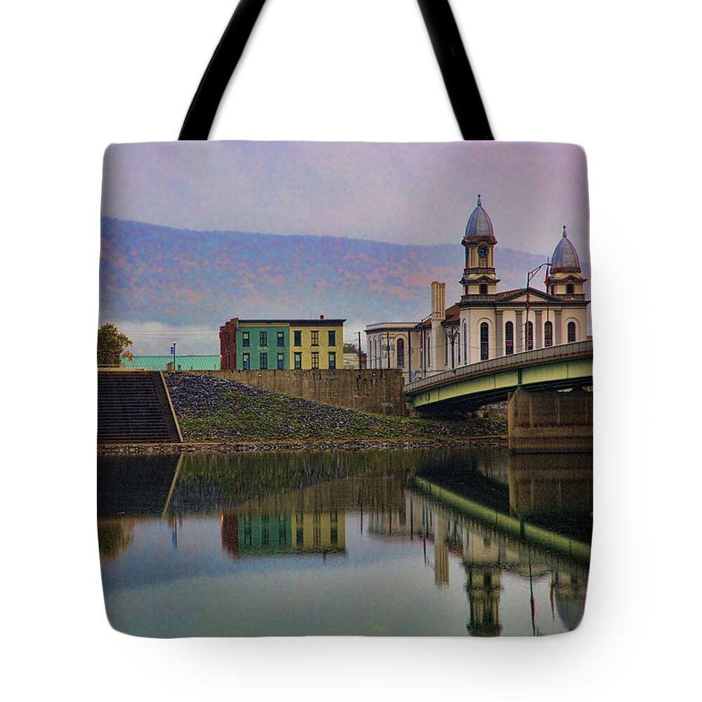 Lock Tote Bag featuring the photograph Lock Haven Pennsylvania by Hugh Smith