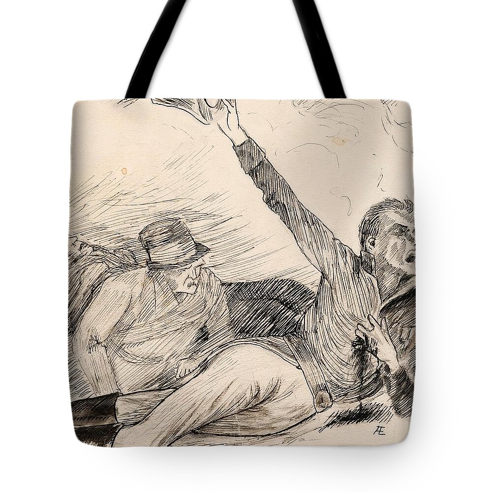 Albert Edelfelt Tote Bag featuring the painting Lojtnant Ziden by MotionAge Designs