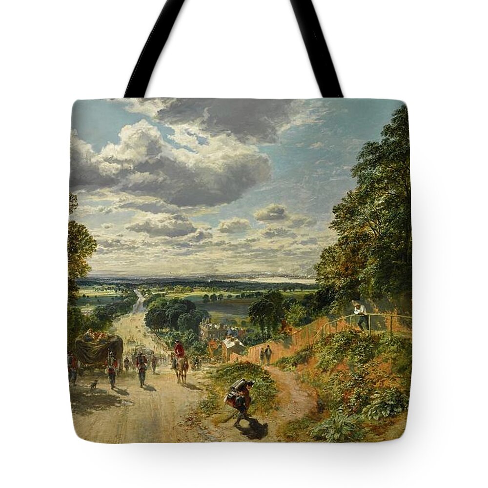 Samuel Bough Tote Bag featuring the painting London From Shooters Hill by Samuel Bough