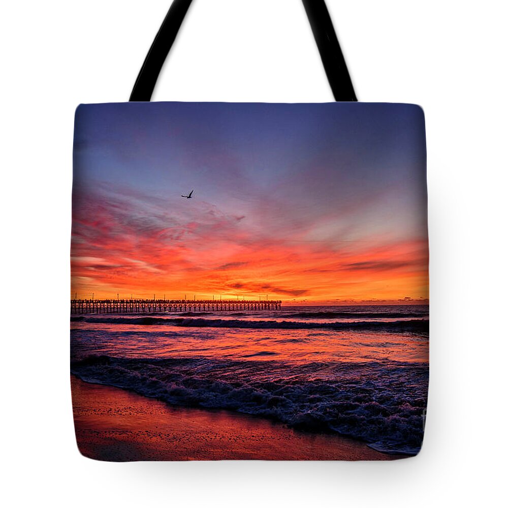 Topsail Island Tote Bag featuring the photograph Lone Gull by DJA Images